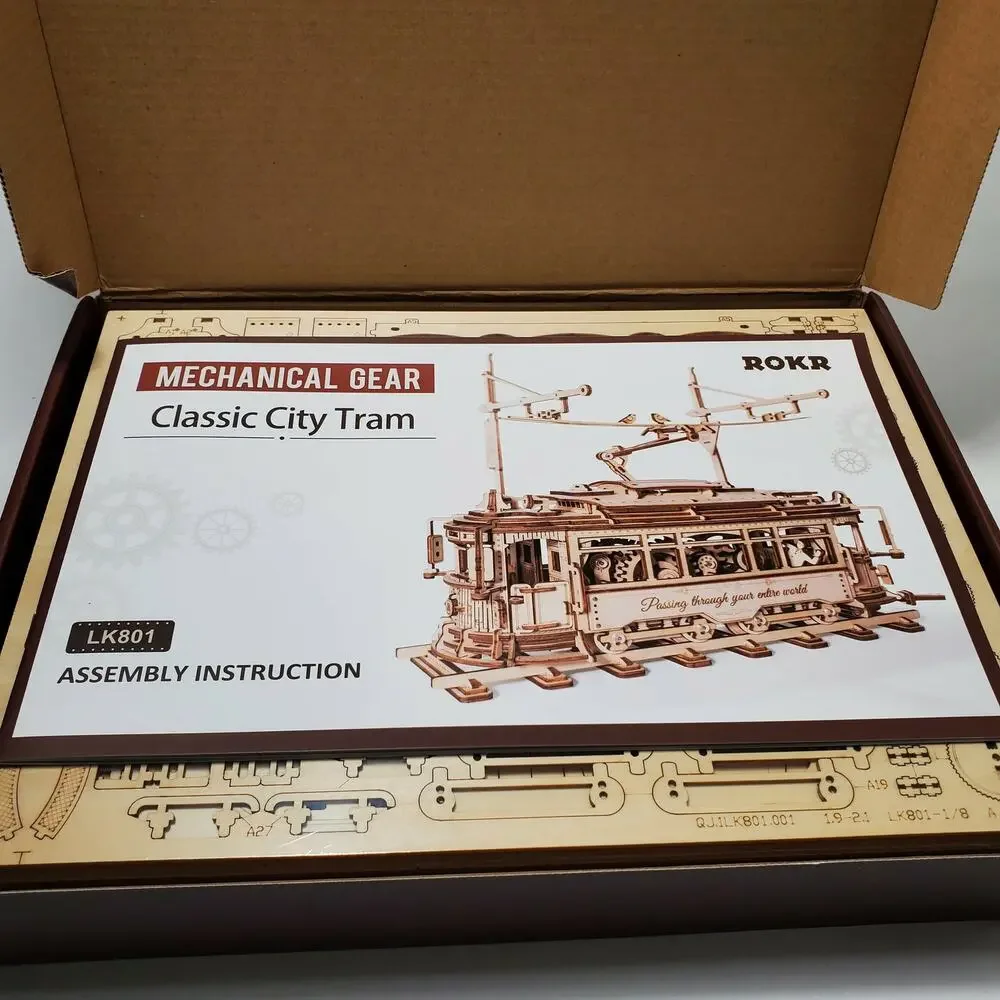 ROKR Mechanical Gear Classic City Tram Model
